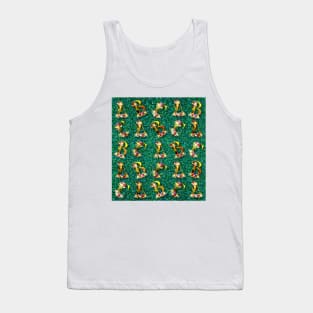 Typography Pattern Tank Top